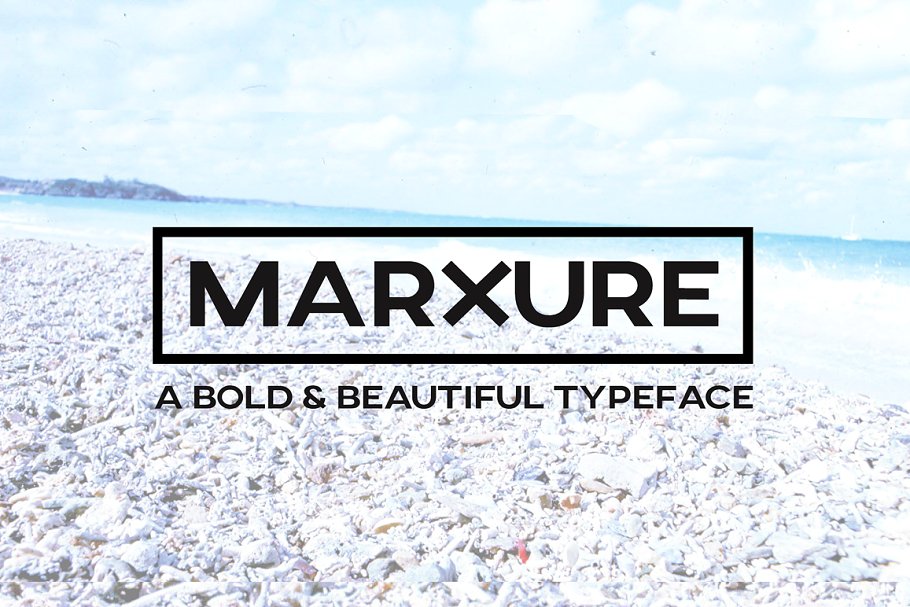 Beispiel einer Marxure Bold-Schriftart